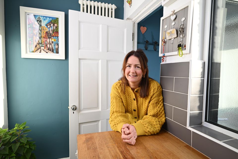 Karen Prior in the kitchen of 5 O'Donoghue Street, Inchicore, Dublin 8